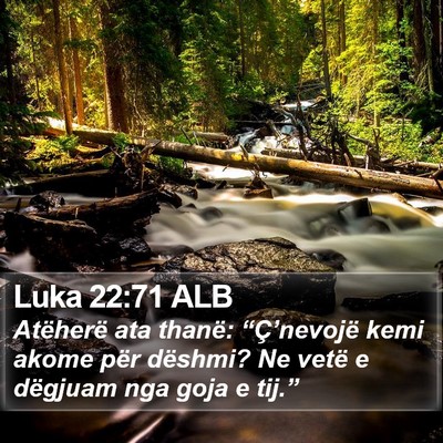 Luka 22:71 ALB Bible Verse Image