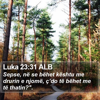 Luka 23:31 ALB Bible Verse Image