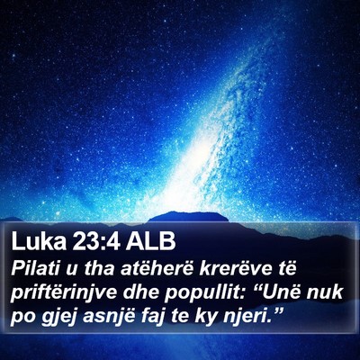 Luka 23:4 ALB Bible Verse Image