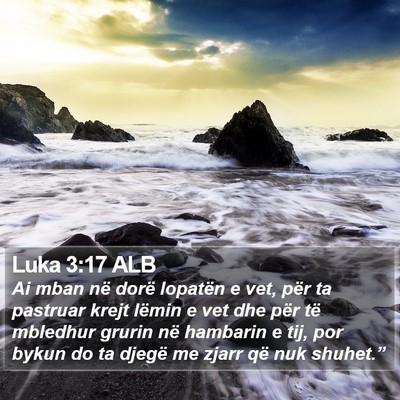 Luka 3:17 ALB Bible Verse Image