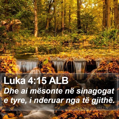 Luka 4:15 ALB Bible Verse Image