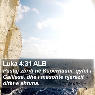 Luka 4:31 ALB Bible Verse Image