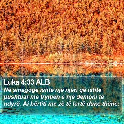 Luka 4:33 ALB Bible Verse Image