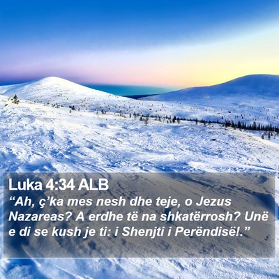 Luka 4:34 ALB Bible Verse Image