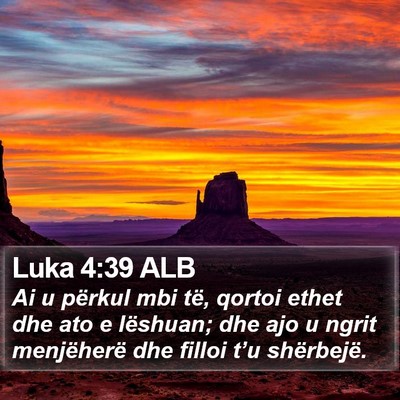 Luka 4:39 ALB Bible Verse Image