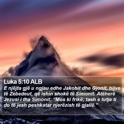 Luka 5:10 ALB Bible Verse Image