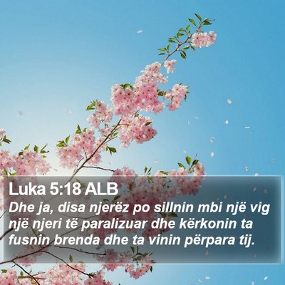 Luka 5:18 ALB Bible Verse Image