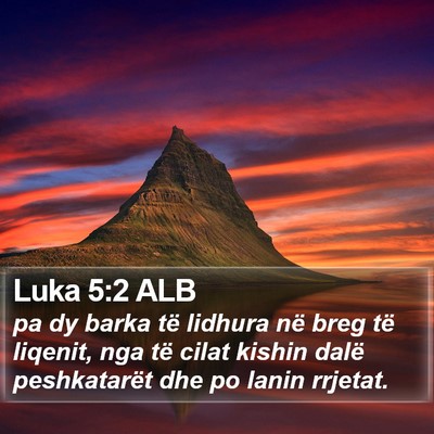 Luka 5:2 ALB Bible Verse Image