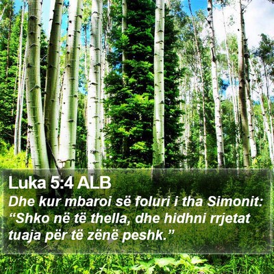Luka 5:4 ALB Bible Verse Image