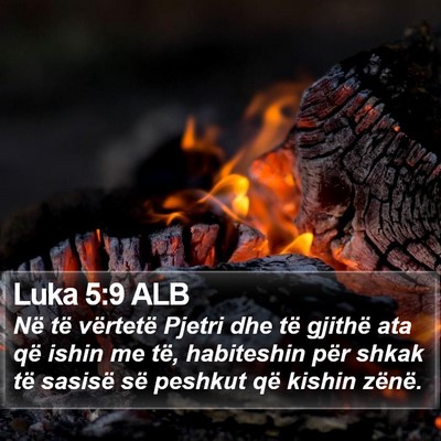 Luka 5:9 ALB Bible Verse Image