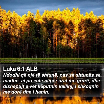 Luka 6:1 ALB Bible Verse Image