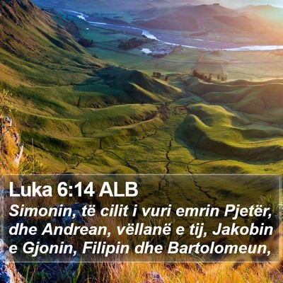 Luka 6:14 ALB Bible Verse Image