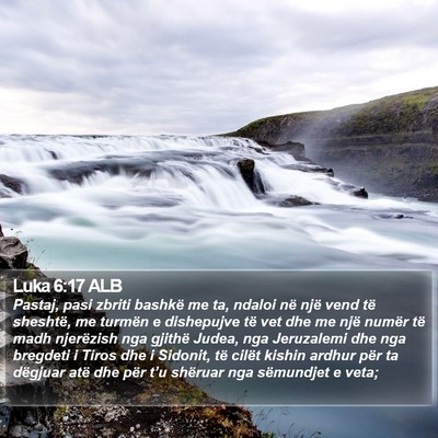 Luka 6:17 ALB Bible Verse Image