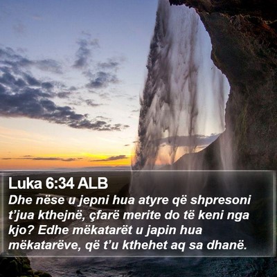 Luka 6:34 ALB Bible Verse Image