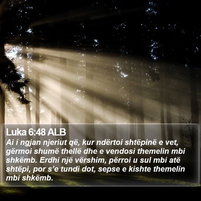 Luka 6:48 ALB Bible Verse Image
