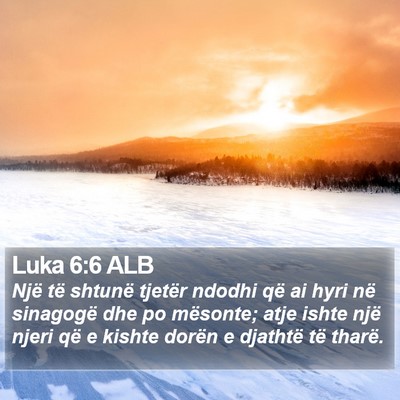 Luka 6:6 ALB Bible Verse Image