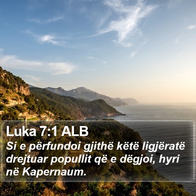 Luka 7:1 ALB Bible Verse Image