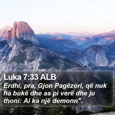 Luka 7:33 ALB Bible Verse Image