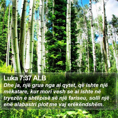 Luka 7:37 ALB Bible Verse Image