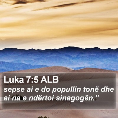Luka 7:5 ALB Bible Verse Image