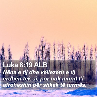 Luka 8:19 ALB Bible Verse Image