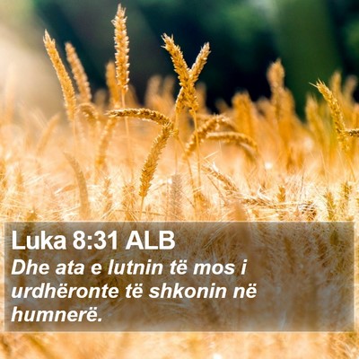 Luka 8:31 ALB Bible Verse Image