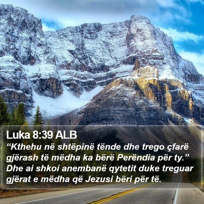 Luka 8:39 ALB Bible Verse Image