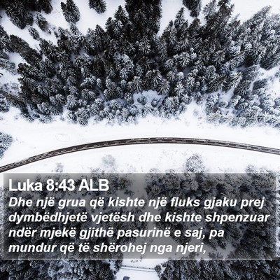 Luka 8:43 ALB Bible Verse Image