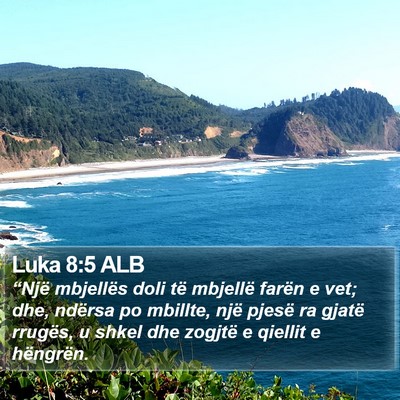 Luka 8:5 ALB Bible Verse Image