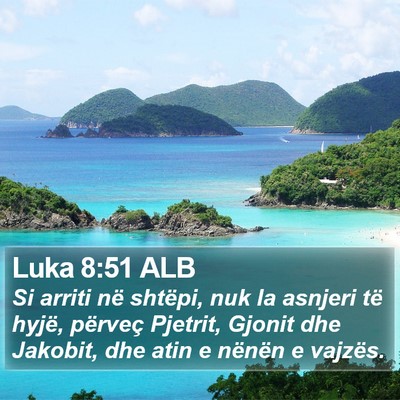 Luka 8:51 ALB Bible Verse Image