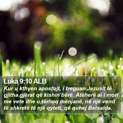 Luka 9:10 ALB Bible Verse Image