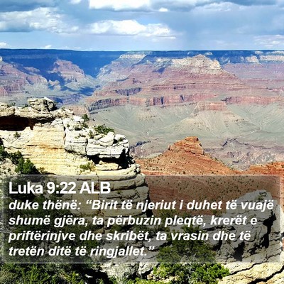 Luka 9:22 ALB Bible Verse Image
