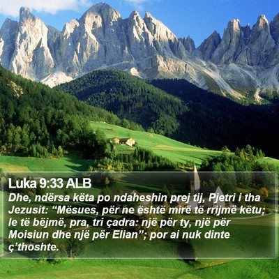 Luka 9:33 ALB Bible Verse Image