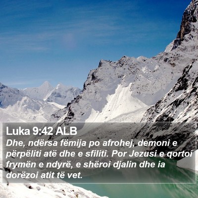 Luka 9:42 ALB Bible Verse Image