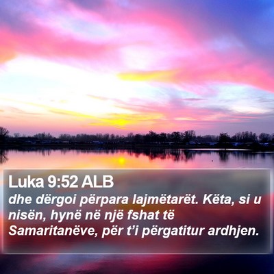 Luka 9:52 ALB Bible Verse Image