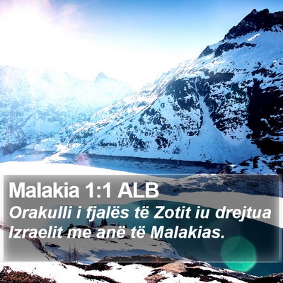 Malakia 1:1 ALB Bible Verse Image