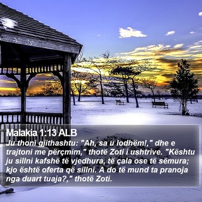 Malakia 1:13 ALB Bible Verse Image
