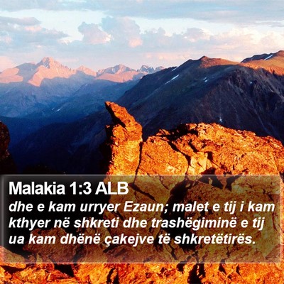 Malakia 1:3 ALB Bible Verse Image