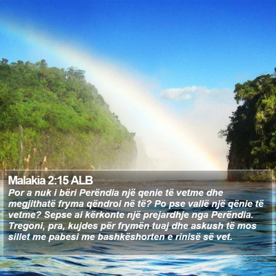 Malakia 2:15 ALB Bible Verse Image
