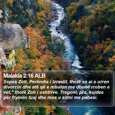 Malakia 2:16 ALB Bible Verse Image