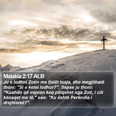 Malakia 2:17 ALB Bible Verse Image
