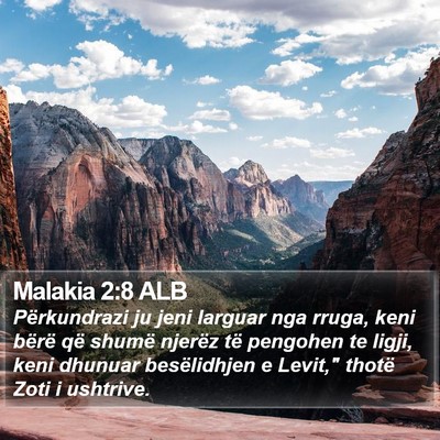 Malakia 2:8 ALB Bible Verse Image