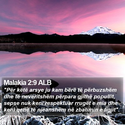 Malakia 2:9 ALB Bible Verse Image