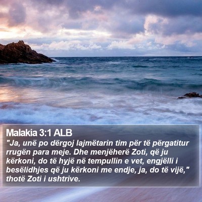 Malakia 3:1 ALB Bible Verse Image
