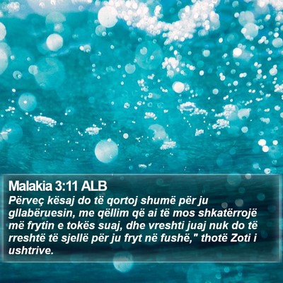 Malakia 3:11 ALB Bible Verse Image