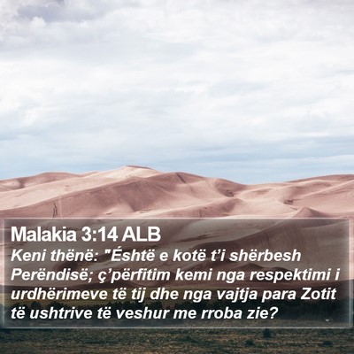 Malakia 3:14 ALB Bible Verse Image