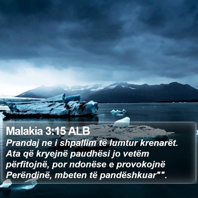 Malakia 3:15 ALB Bible Verse Image