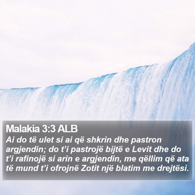 Malakia 3:3 ALB Bible Verse Image