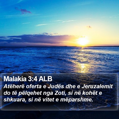 Malakia 3:4 ALB Bible Verse Image