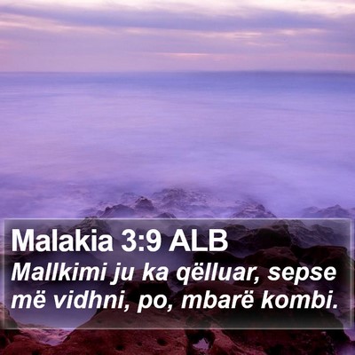 Malakia 3:9 ALB Bible Verse Image